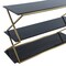 Armen Living Westlake 3-Tier Dark Brown Console Table with Brushed Gold Legs LCWLCNBRGLD - alternate 5